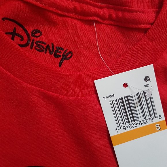 Disney Classic Mickey Mouse Men Red T-Shirt - NWT - Picture 4 of 5